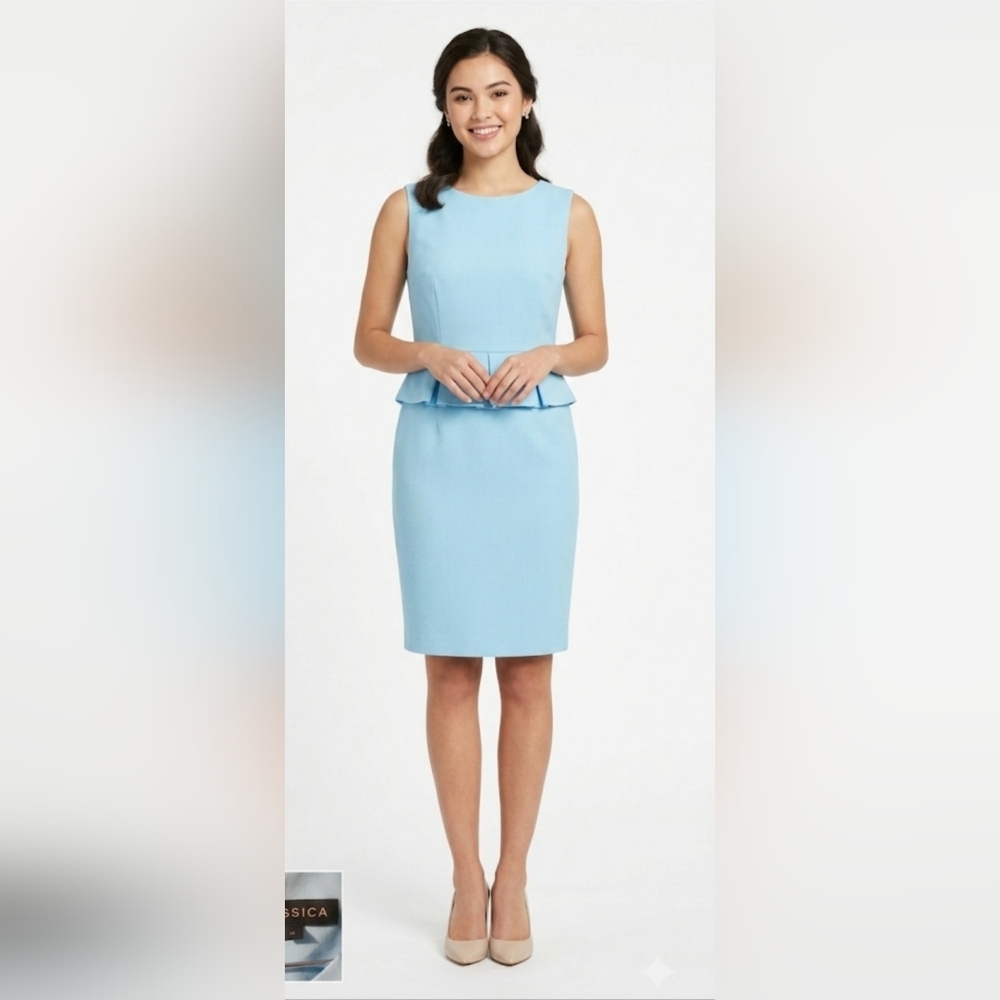 Jessica Strapless Light Blue Dress size: 14